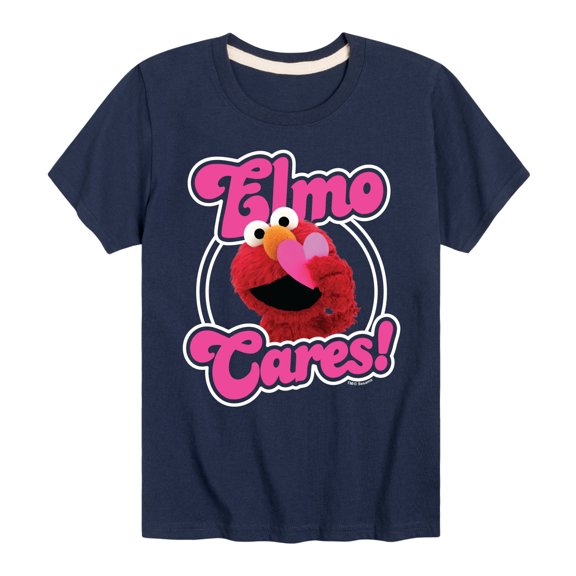 Sesame Street - Elmo Cares - Toddler and Youth Short Sleeve Graphic T-Shirt