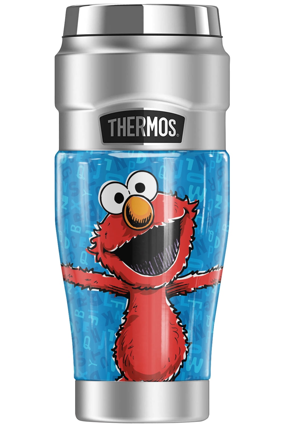 Sesame Street Elmo Character THERMOS STAINLESS KING Stainless Steel Travel Tumbler, Vacuum insulated & Double Wall, 16oz