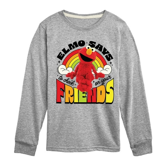 Sesame Street - Elmo Check On Friends - Toddler and Youth Long Sleeve T-Shirt