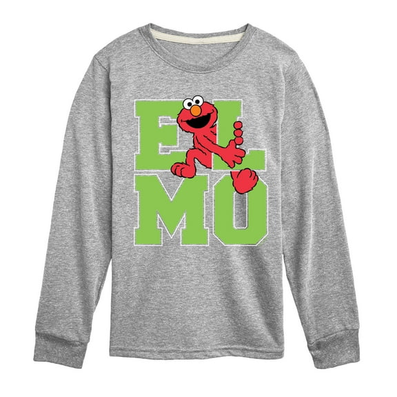 Sesame Street - Elmo Collegiate - Toddler and Youth Long Sleeve T-Shirt