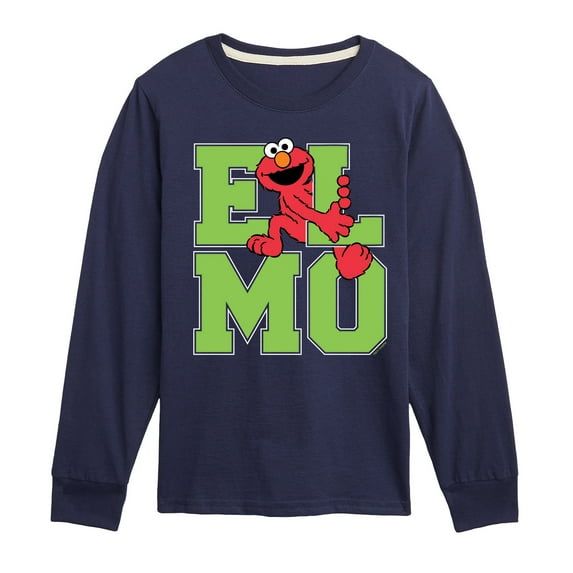 Sesame Street - Elmo Collegiate - Toddler and Youth Long Sleeve T-Shirt