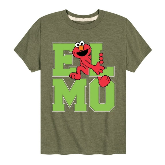 Sesame Street - Elmo Collegiate - Toddler and Youth Short Sleeve Graphic T-Shirt