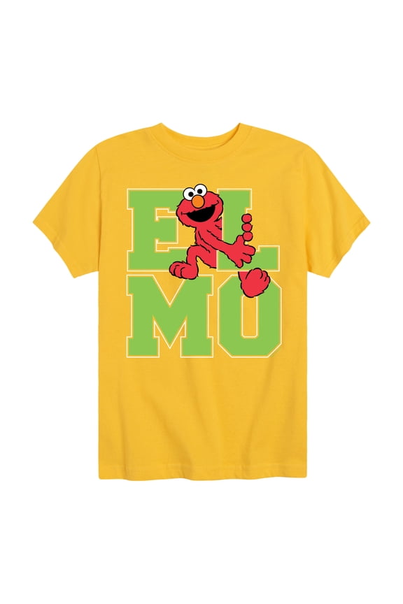 - Elmo Collegiate - Toddler and Youth Short Sleeve Graphic T-Shirt