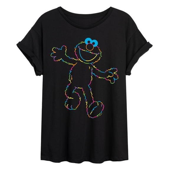 Sesame Street - Elmo Color Lineart - Women's Graphic T-Shirt