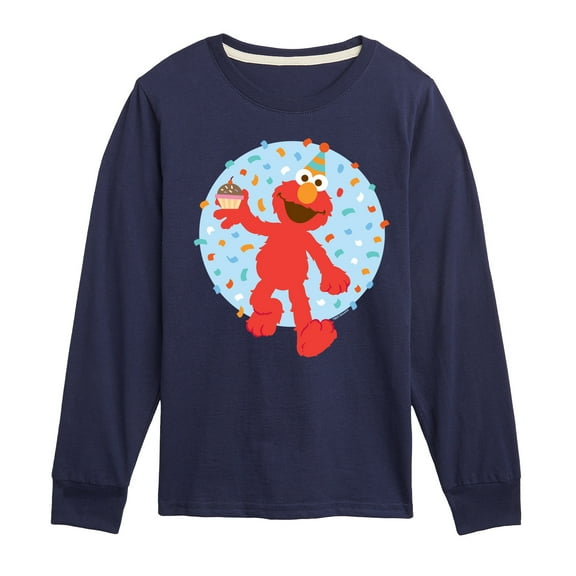 Sesame Street - Elmo Confetti Cupcake - Toddler and Youth Long Sleeve T-Shirt