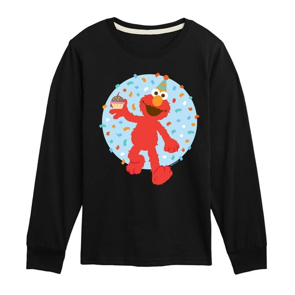 Sesame Street - Elmo Confetti Cupcake - Toddler and Youth Long Sleeve T-Shirt