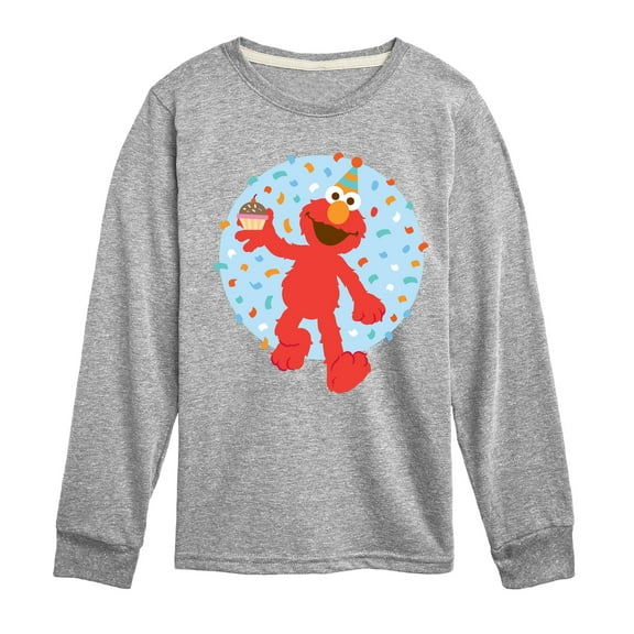 Sesame Street - Elmo Confetti Cupcake - Toddler and Youth Long Sleeve T-Shirt
