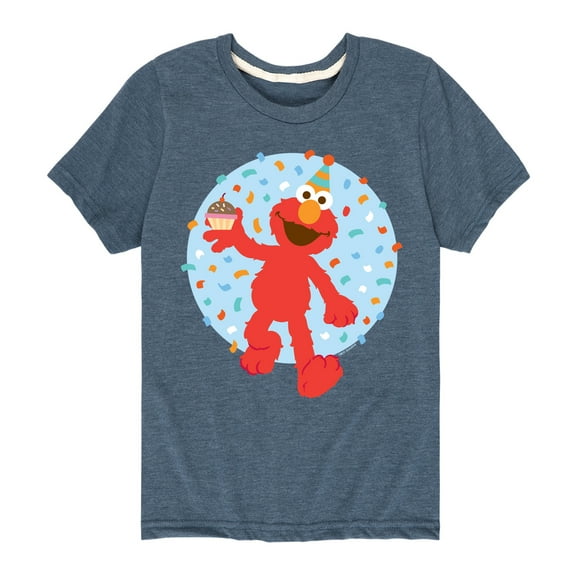 Sesame Street - Elmo Confetti Cupcake - Toddler and Youth Short Sleeve Graphic T-Shirt