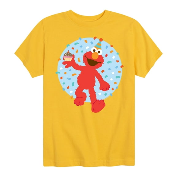 Sesame Street - Elmo Confetti Cupcake - Toddler and Youth Short Sleeve Graphic T-Shirt