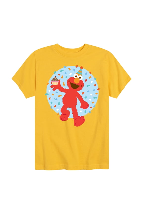 - Elmo Confetti Cupcake - Toddler and Youth Short Sleeve Graphic T-Shirt