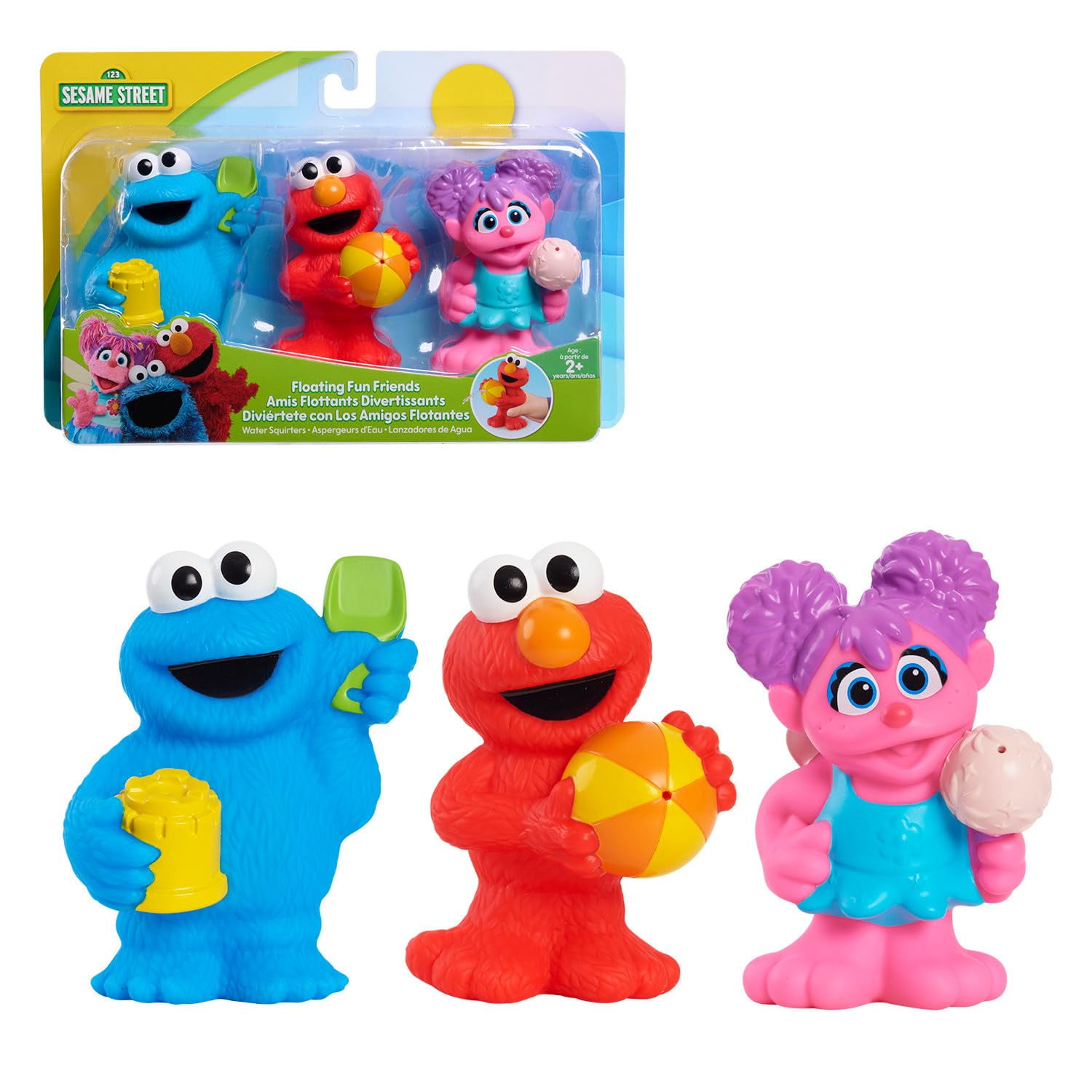 Sesame Street Elmo, Cookie Monster & Abby Cadabby Bath Squirter 3-Pack