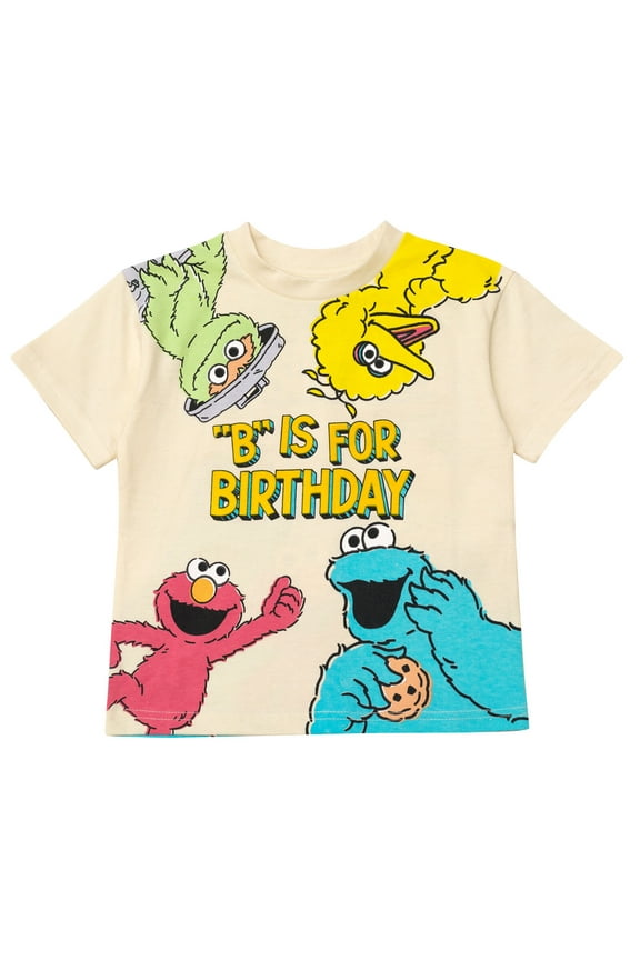 Elmo Cookie Monster Big Bird Birthday T-Shirt Infant to Toddler