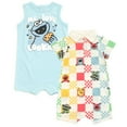 thumbnail image 1 of Sesame Street Elmo Cookie Monster Big Bird Romper 2 Pack Newborn to Infant, 1 of 5