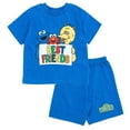 thumbnail image 1 of Sesame Street Elmo Cookie Monster Big Bird T-Shirt and Shorts Outfit Set Infant to Toddler, 1 of 5
