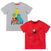 Sesame Street Elmo Cookie Monster Big Bird Toddler Boys 2 Pack T-Shirts Infant to Little Kid