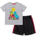thumbnail image 1 of Sesame Street Elmo Cookie Monster Big Bird Toddler Boys T-Shirt and Mesh Shorts Outfit Set Infant to Toddler, 1 of 5