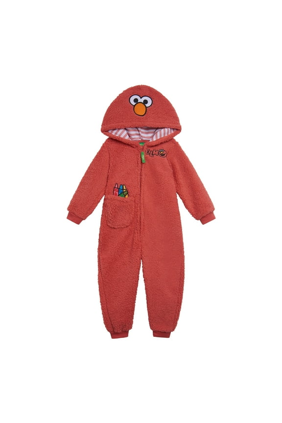 Elmo Cozy Sherpa Zip Up Cosplay Costume Coverall Newborn to Toddler