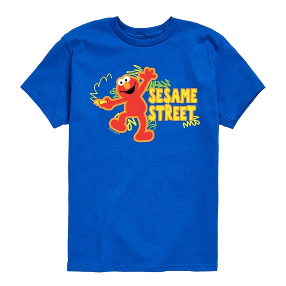 Sesame Street - Elmo Crayon Scribble - Toddler and Youth Short Sleeve Graphic T-Shirt