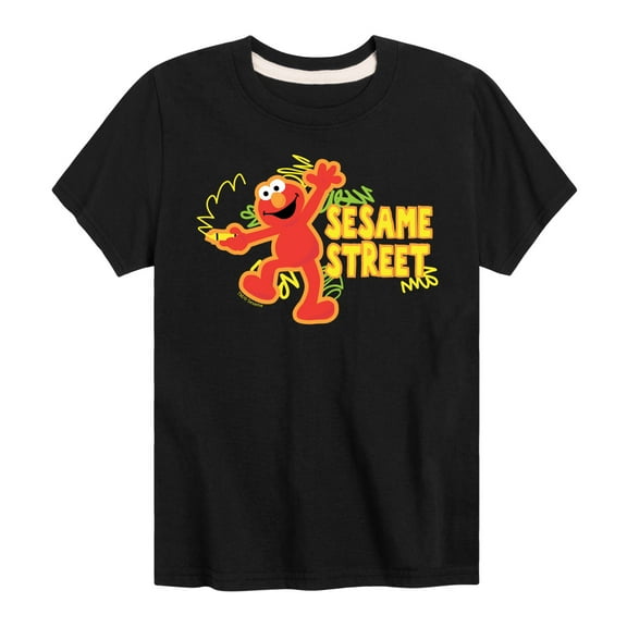 Sesame Street - Elmo Crayon Scribble - Toddler and Youth Short Sleeve Graphic T-Shirt