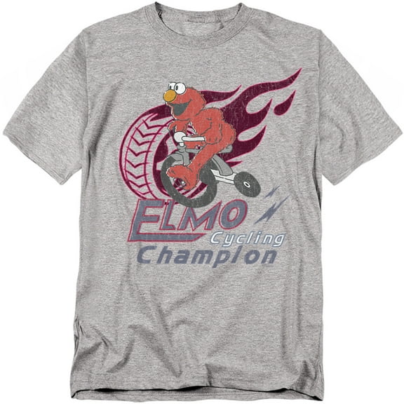 Sesame Street T-Shirt Elmo Cycle Champion Unisex Graphic Tee for Men & Women