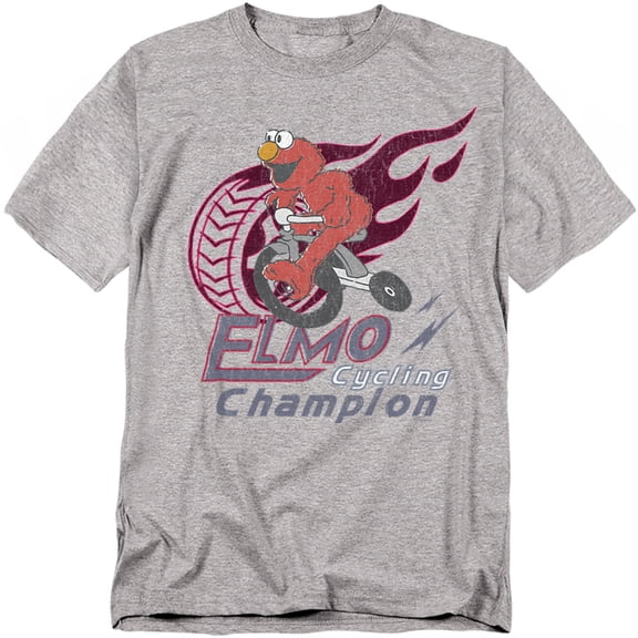 Sesame Street T-Shirt Elmo Cycle Champion Unisex Graphic Tee for Men & Women