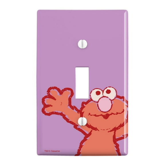 Sesame Street Elmo Distressed Plastic Wall Decor Toggle Light Switch Plate Cover