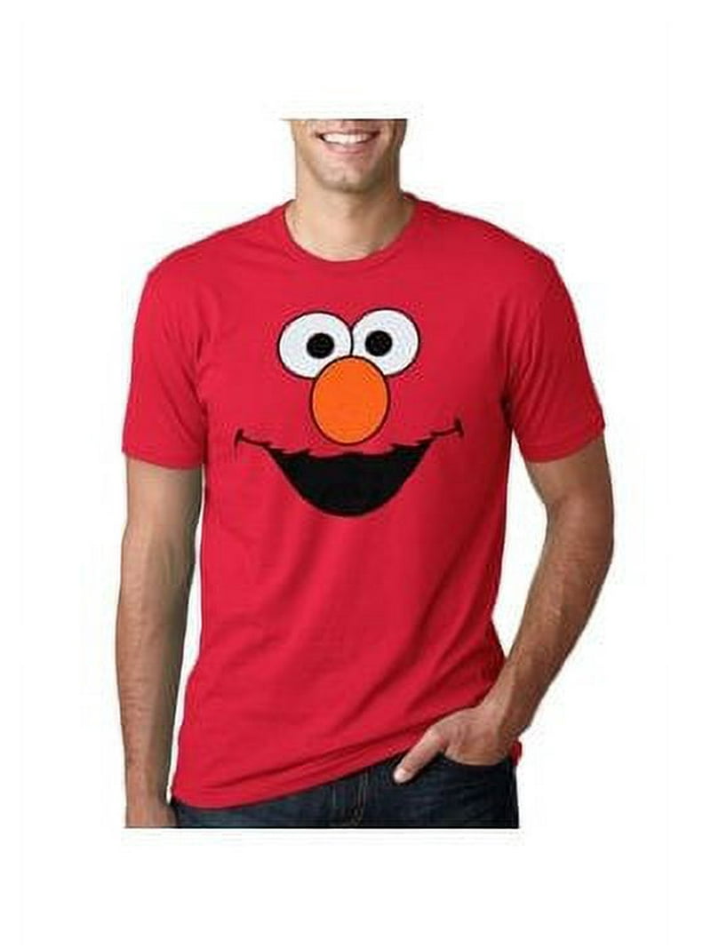 Sesame Street Elmo Face Adult T-Shirt - Walmart.com