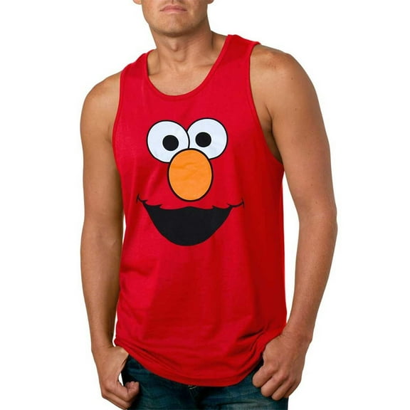 Sesame Street Elmo Face Adult Tank Top