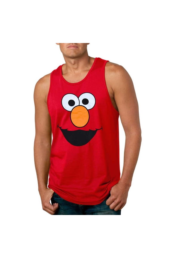 Elmo Face Adult Tank Top