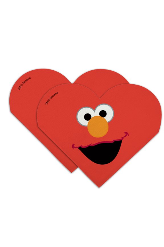 Sesame Street Elmo Face Heart Faux Leather Bookmark - Set of 2