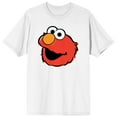 thumbnail image 1 of Sesame Street Elmo Face Men's White Graphic T-Shirt - 5XL, 1 of 7