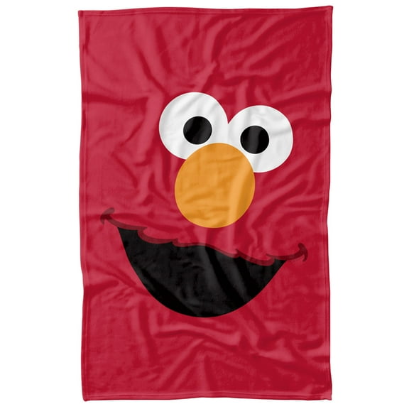 Sesame Street Elmo Face Officially Licensed Fleece Blanket 36' x 58'