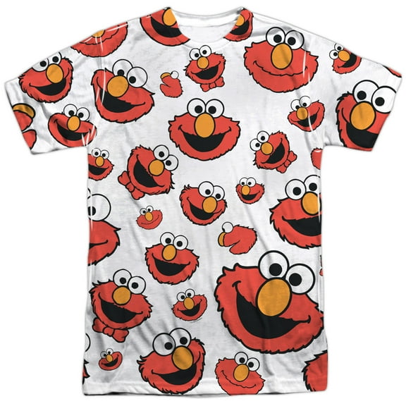 Sesame Street - Elmo Face Pattern - Short Sleeve Shirt - XXX-Large