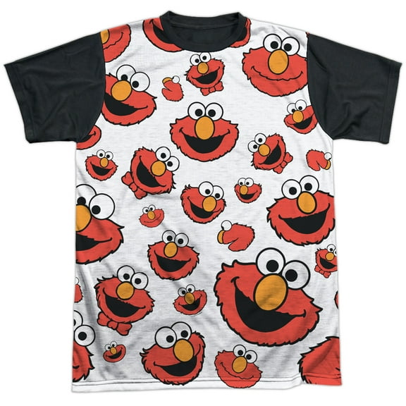 Sesame Street Elmo Face Pattern Unisex Adult Halloween Costume Sublimated T Shirt