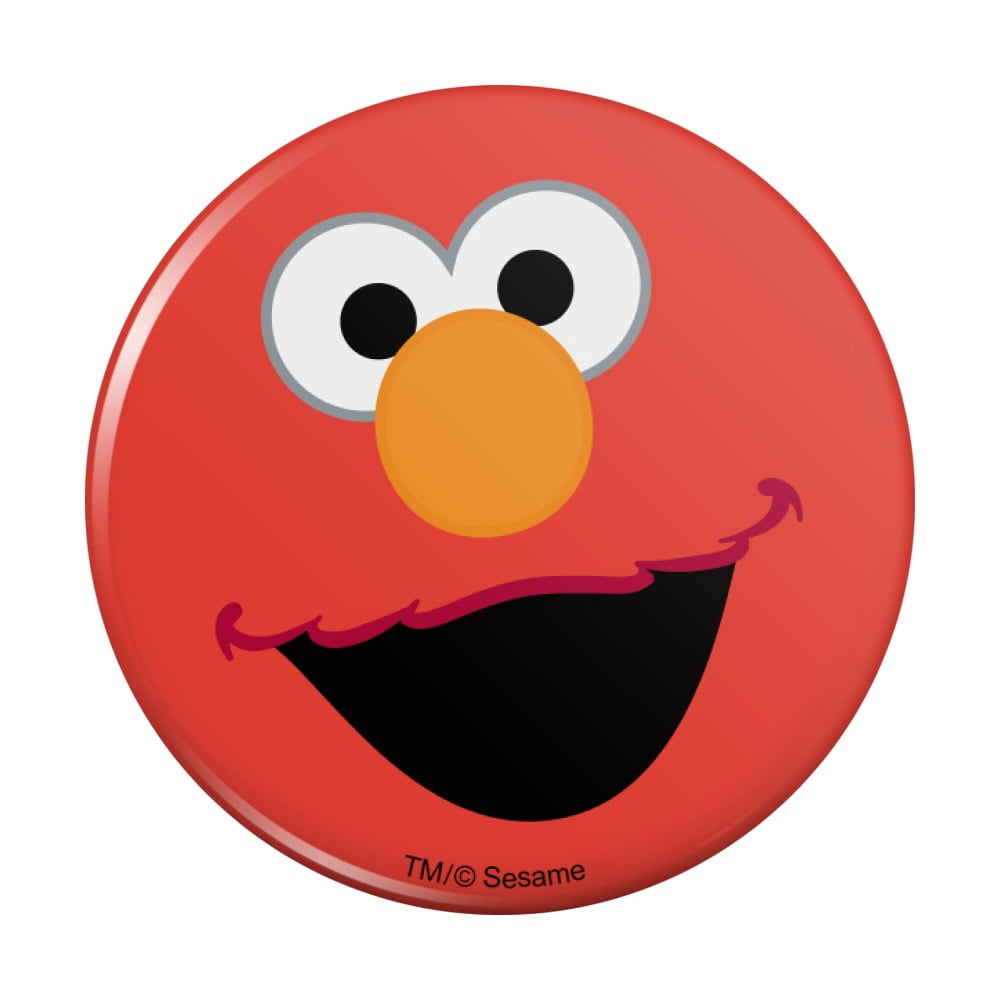Sesame Street Elmo Face Pinback Button Pin - Walmart.com