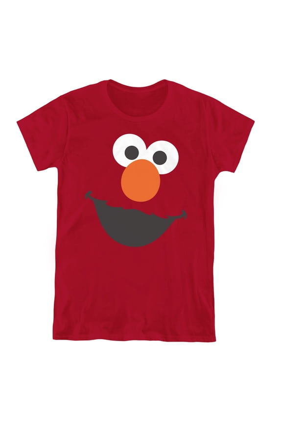 Sesame Street Elmo Face S/S Women's T-Shirt Cardinal