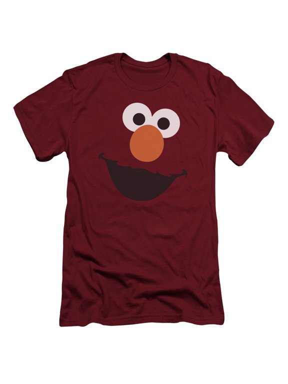 Sesame Street - Elmo Face - Slim Fit Short Sleeve Shirt - Large