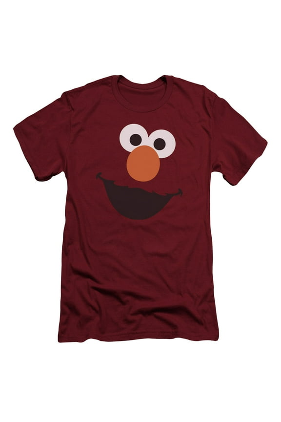 Sesame Street - Elmo Face - Slim Fit Short Sleeve Shirt - Large