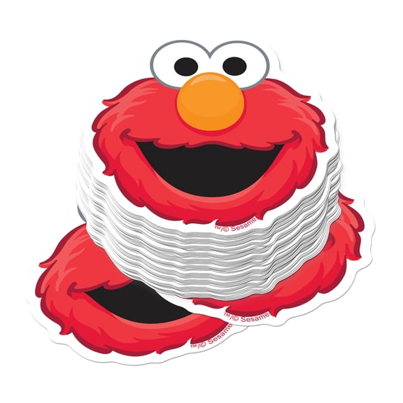 Sesame Street Elmo Face Stacked 50ct Vinyl Sticker Pack Large Waterproof Die-Cut Stickers for Laptop, Water Bottle, Scrapbooking, Tablet Elmo Face Variety Set