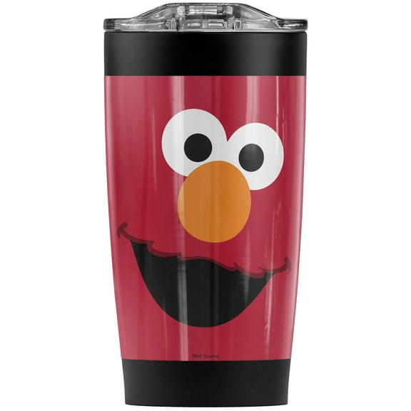 Sesame Street/Elmo Face Stainless Steel Tumbler 20 oz Coffee Travel Mug/Cup, Vacuum Insulated & Double Wall with Leakproof Sliding Lid | Great for Hot Drinks and Cold Beverages