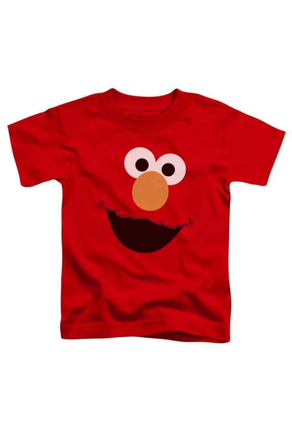 - Elmo Face - Toddler Short Sleeve Shirt - 3T
