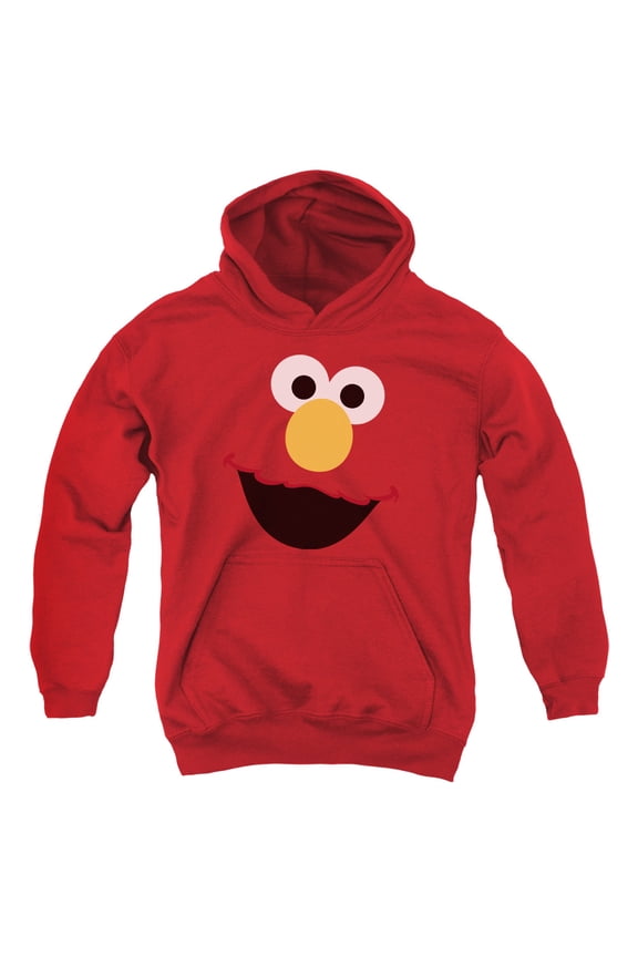 Sesame Street - Elmo Face - Youth Hooded Sweatshirt - Large