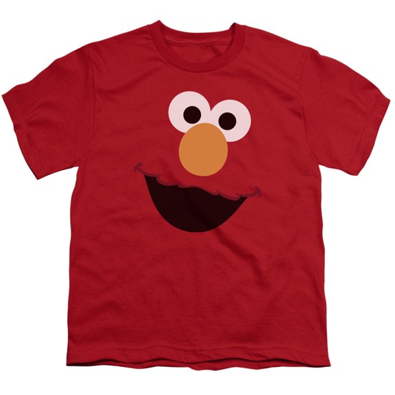 Sesame Street - Elmo Face - Youth Short Sleeve Shirt - X-Large