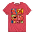 thumbnail image 1 of Sesame Street - Elmo Faces - Toddler and Youth Short Sleeve Graphic T-Shirt, 1 of 5