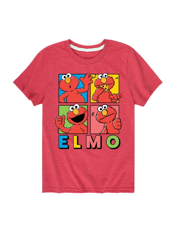 - Elmo Faces Boys' Short Sleeve Graphic T-Shirt