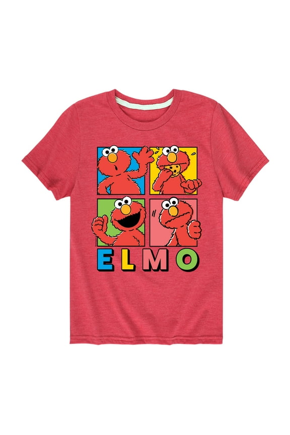 - Elmo Faces - Toddler and Youth Short Sleeve Graphic T-Shirt