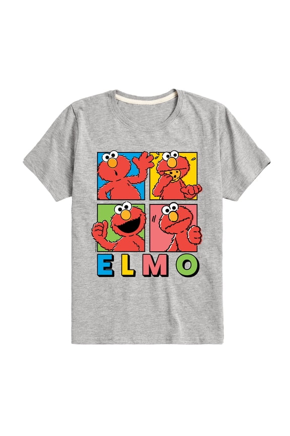 - Elmo Faces - Toddler and Youth Short Sleeve Graphic T-Shirt