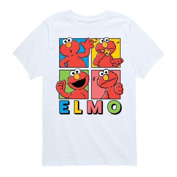 Sesame Street - Elmo Faces - Toddler and Youth Short Sleeve Graphic T-Shirt