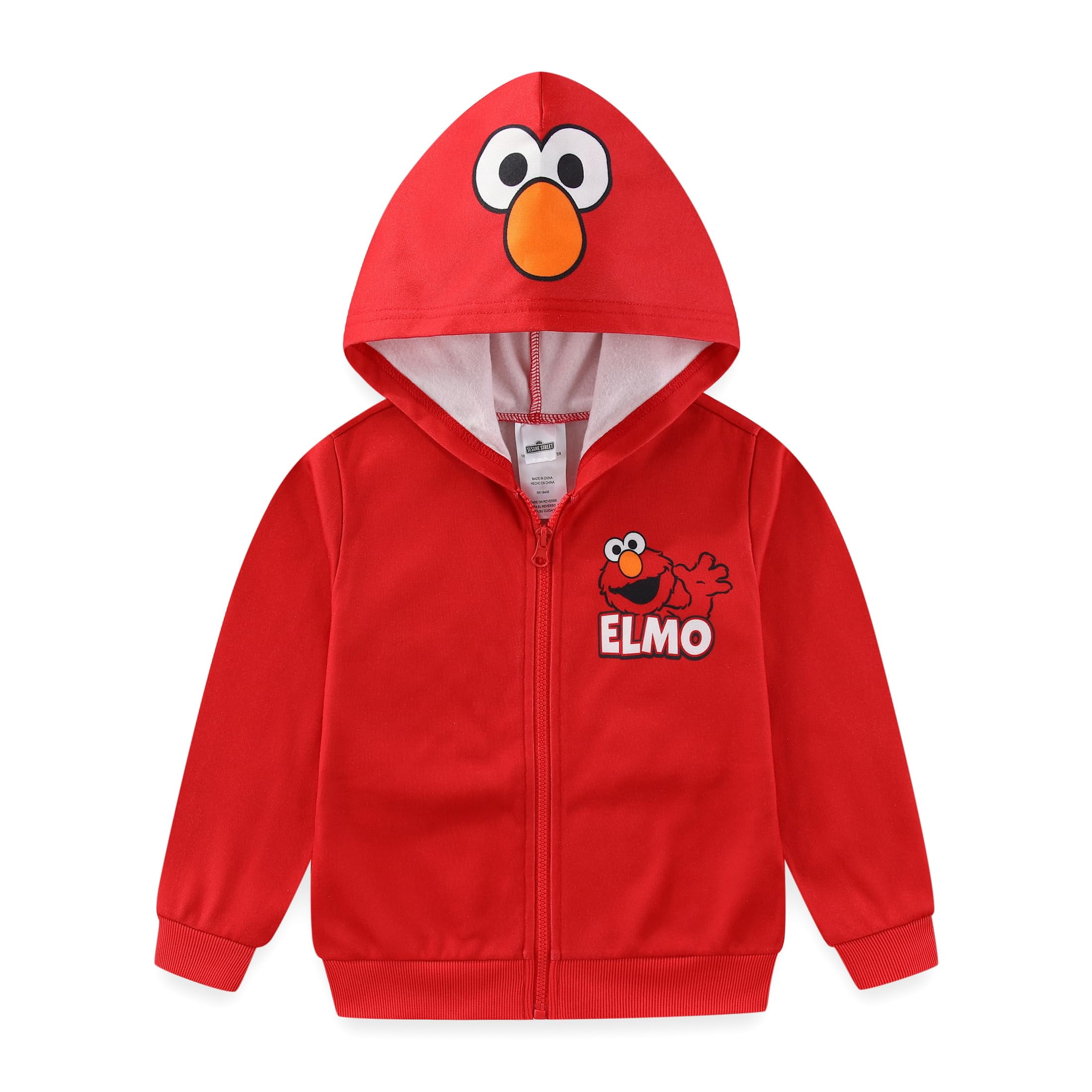 Sesame Street Elmo Full Zip Up Hoodie (Boys), Sizes 2T-4T 