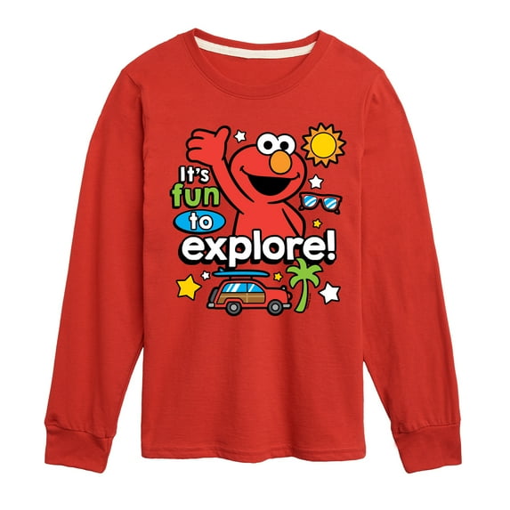 Sesame Street - Elmo Fun To Explore - Toddler and Youth Long Sleeve T-Shirt